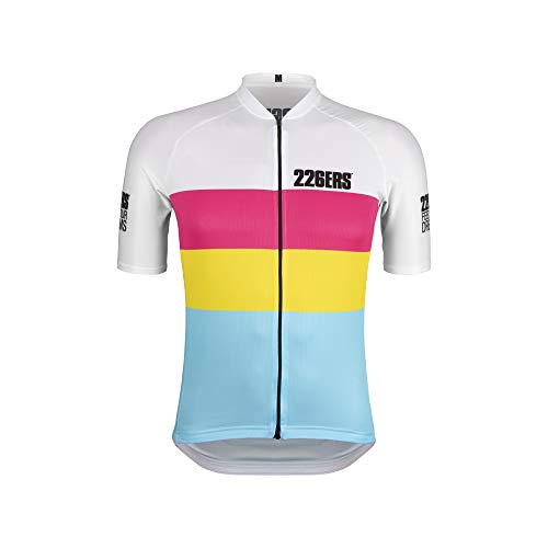 226ERS Maillot Ciclismo Manga Corta, Hydrazero, Ropa Equipación para Hombre y Mujer, Blanco - Talla M