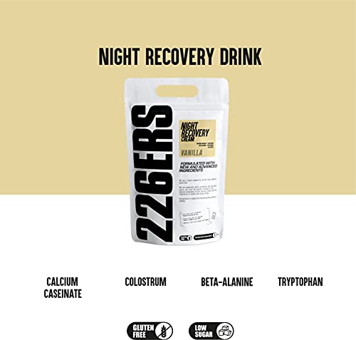 226ERS Recovery Cream | Recuperador a base de Proteínas, Hidratos, Aminos, Calostro, Beta Alanina, L-Glutamina | Crema Proteíca Sin Gluten y Baja en Ázucar, Vainilla - 1kg