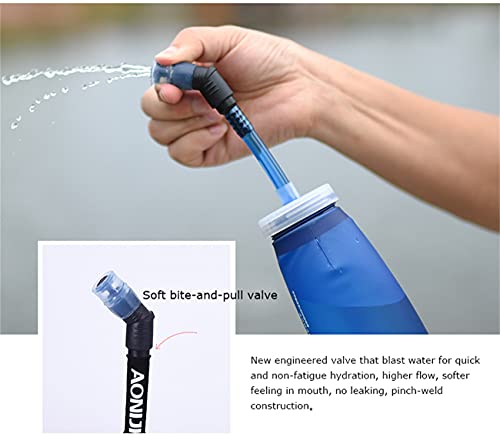 350ML 600ML TPU Soft Flask Botella de Hidratación Plegable para Mochila de Hidratación Deporte Correr Ciclismo Camping (600ml/20.29oz - 2PCS)