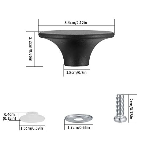 4 Piezas Pomo Tapa Olla, Perillas Pomo Recambio Tapadera, Perilla de Tapa de Olla con Tornillos para Tapadera Utensilios de Cocina de Repuesto