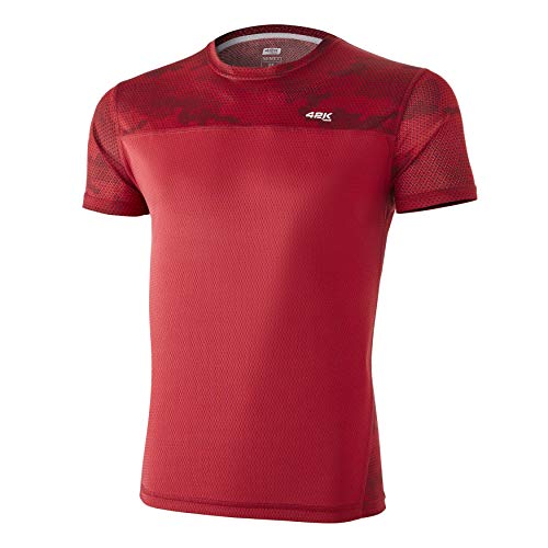 42K Running - Camiseta técnica 42K MIMET Hombre Ruby Red Hexagon XS