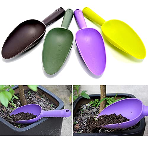 5 Piezas Pequeña Herramienta de Jardín Pala de Plástico Transplantador Miniexcavadora para Jardinería Pala en el Balcón Pala Multifuncional Mini Pala de Plástico para Herramientas de Jardinería