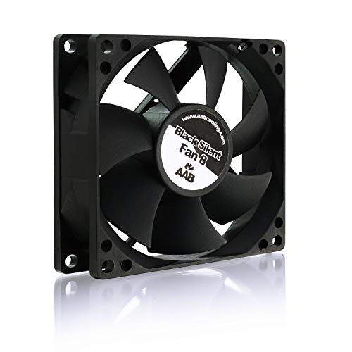 AABCOOLING Black Silent Fan 8 - Un Silencioso y Muy Efectivo Ventilador PC, Fan 80mm, Ventilador 12V, Ventilador Laptop, Fan Cooler, 50 m3/h, 2000 RPM 15,6 dB (A)