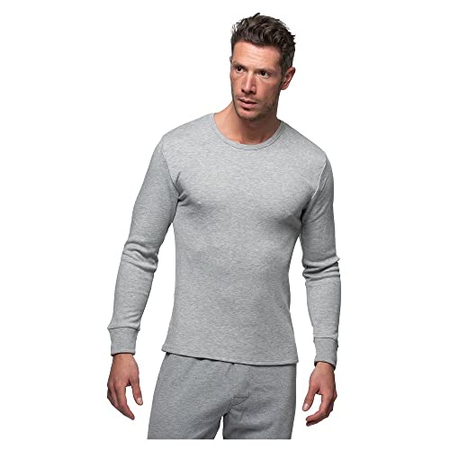 Abanderado Termal Fibra de Invierno Capa de Base Superior, Gris, XL/56 para Hombre