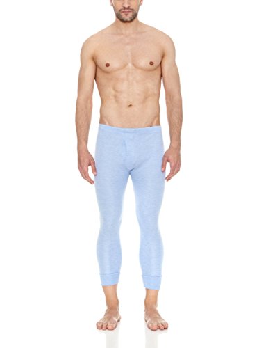 ABANDERADO Termal Fibra Invierno Calzón Largo, Pantalones termicos para Hombre, Azul (Celes), L