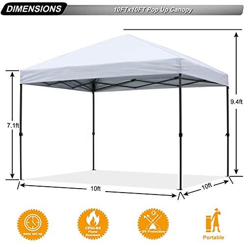 ABCCANOPY Gazebo potable de 3 x 3 m, totalmente resistente al sol, plegable, compacto con bolsa de transporte con ruedas, 4 bolsas de peso, 4 cuerdas y 4 estacas