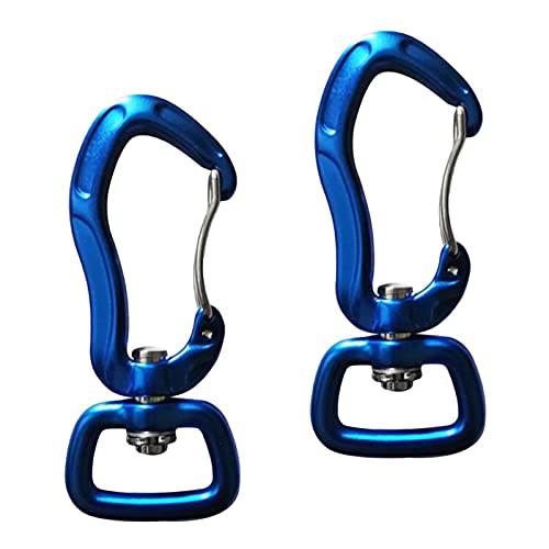 Accesorios de escaladaSeguridad 2 unids de Alta Resistencia Redondo y Cuadrado Ojo Giratorio Carabiner Clip Colgando conectando Gancho al Aire Libre Camping mochilero Llavero Luz