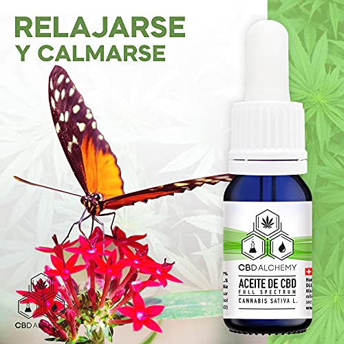 Aceite de CBD 10 ML | 15% Extracto, 200 Gotas 1500 MG, Mezcla De Aceite De Semillas De Cáñamo, Grandes Propiedades Curativas, Ayuda a la Relajación, Reduce el Estrés y la Ansiedad - Hecho en Suiza