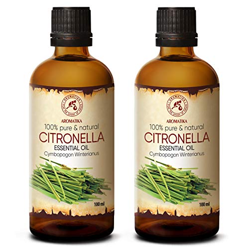 Aceite Esencial de Citronela 200ml para Humidificador Aromaterapia - Antimosquitos - 100% Puro para Quemador y Difusor - para la Piel - Relajación & Masaje