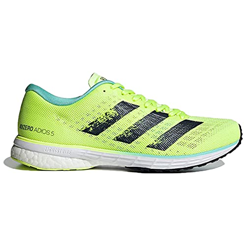 adidas Adizero Adios 5 W, Zapatillas para Correr Mujer, Hi Res Yellow Crew Navy Clear Aqua, 37 1/3 EU