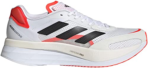 Adidas Adizero Boston 10 M, Zapatillas para Correr Hombre, FTWR White/Core Black/Solar Red, 44 EU