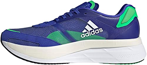 adidas Adizero Boston 10 M, Zapatillas para Correr Hombre, Sonic Ink FTWR White Screaming Green, 42 EU