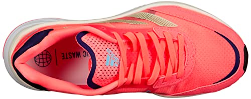 adidas Adizero Boston 10, Running Shoe Mujer, Turbo/Sandy Beige Metallic/Legacy Indigo, 39 1/3 EU