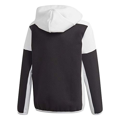 adidas B ZNE FZ HD Sudadera, Unisex Niños, Negro/Blanco, 128 (7/8 AÑOS)