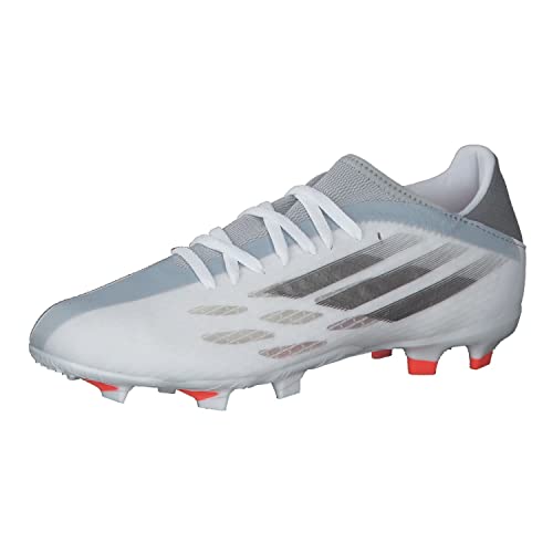 adidas Botas de fútbol para hombre X SPEEDFLOW.3 FG FTWR blanco/hierro met/rojo solar, Ftwr White Iron Met Solar Red, 44 EU