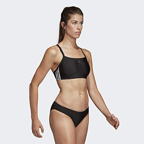 adidas Fit 2pc 3s Traje de Baño, Mujer, Negro, 38