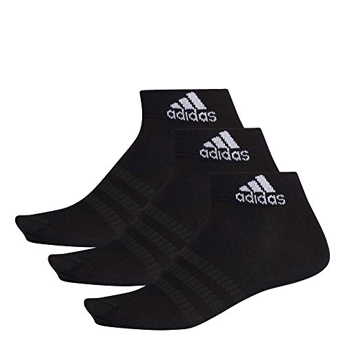 adidas Light ANK 3PP Calcetines, Unisex Adulto, Black/Black/Black, L