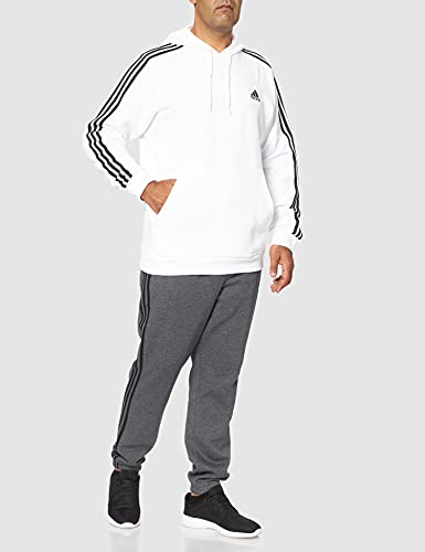 adidas M 3S FL HD Sweatshirt, White/Black, Mens