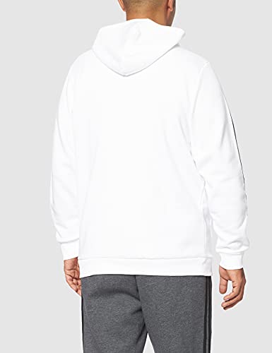 adidas M 3S FL HD Sweatshirt, White/Black, Mens