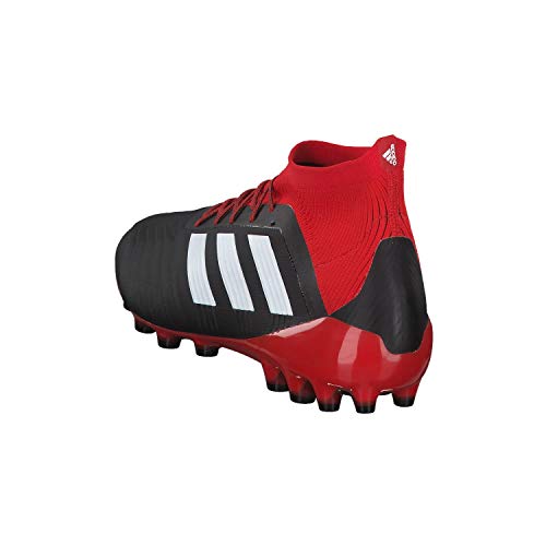 Adidas Predator 18.1 AG, Botas de fútbol Hombre, Negro (Negbás/Ftwbla/Rojo 001), 41 1/3 EU