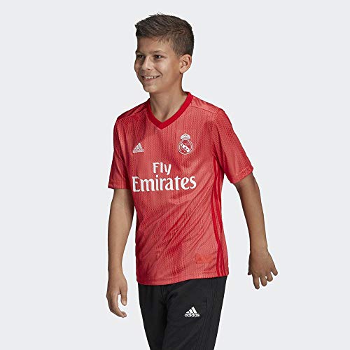 adidas Real 3 JSY Y Camiseta, Niños, Multicolor (Correa/Rojviv), 164