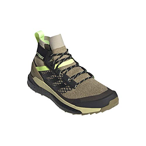 adidas Terrex Free Hiker Primeblue, Walking Shoe Hombre, Savannah/Core Black/Hi-Res Yellow, 42 EU