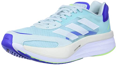 adidas Women's Adizero Boston 10 Halo Mint/FTWR White/Sonic Ink 7