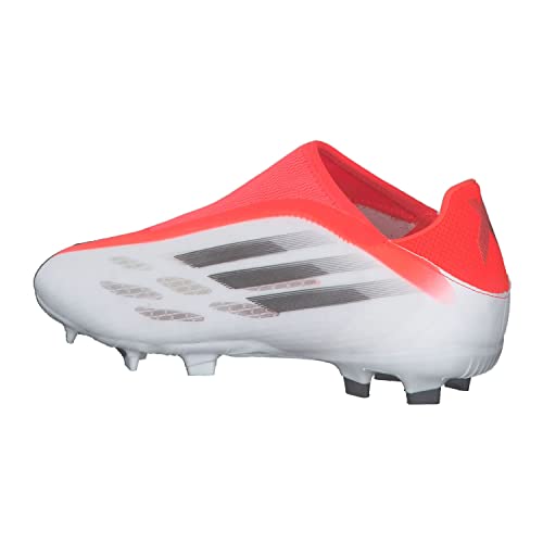 adidas X SPEEDFLOW.3 LL FG, Botas de fútbol. Hombre, FTWR White Iron Met Solar Red, 43 1/3 EU