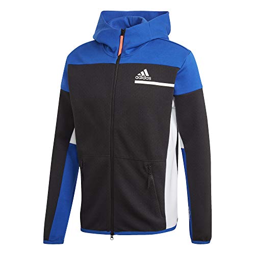 adidas ZNE FZ Sudadera, Hombre, Negro/ Azurea, 2XL