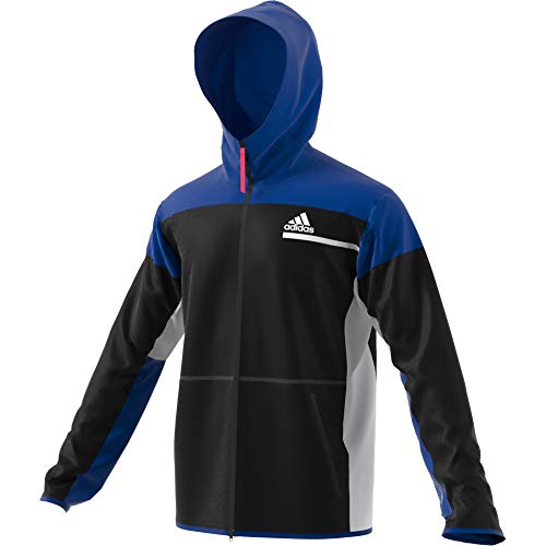 adidas ZNE FZ Sudadera, Hombre, Negro/ Azurea, 2XL