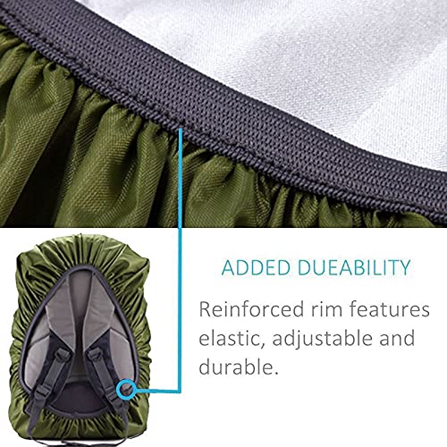 ADLOASHLOU 35L-80L Impermeable Mochila Cubierta de Lluvia Mochila Resistente al Agua Cubierta para Senderismo Camping Viajes y Actividades al Aire Libre G-35L