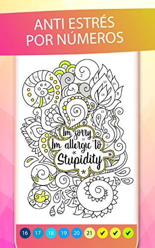 Adults Stress Relieve Coloring Book By Numbers with Animation