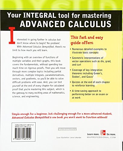 Advanced Calculus Demystified