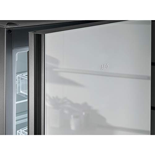 AEG RCB736E4ML Frigorífico Combi con puerta de cristal, Libre Instalación, 2,01 m, NoFrost, Tecnología Twintech, MultiFlow, Display LED, Cajón ExtraChill, Luces LED, Blanco