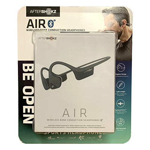 AFTERSHOKZ Trekz - Auriculares inalámbricos de conducción ósea con estuche de almacenamiento portátil, color gris pizarra