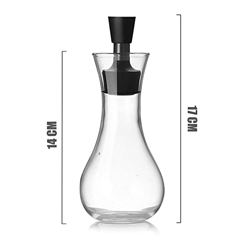 ALIXIN-Dispensador de Aceite de Oliva. Juego de Botellas de Vidrio y Pico para vertedor para Cocina, Aceite y vinagre, vinagrera, con Boquilla sin Goteo, contenedor de condimento líquido. (250ML)