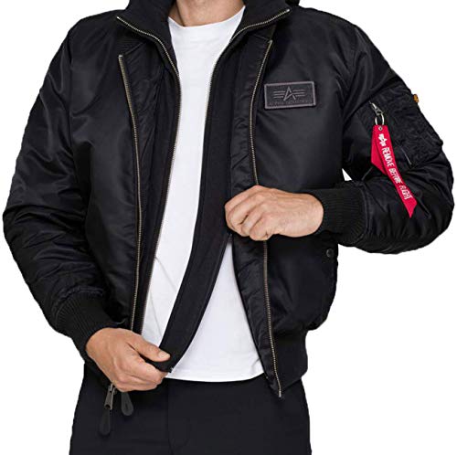 Alpha Industries MA-1 D-Tec Chaqueta, Negro (Black/Black 515), Small (Tamaño del Fabricante: S) para Hombre