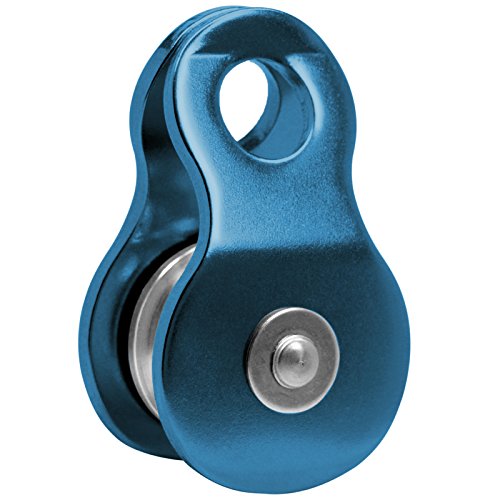 ALPIDEX Polea de reenvío Mobile Pulley 20 kN - para Cuerdas Textiles de hasta 11 mm de diámetro - EN12278, Color:Blue