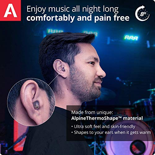 Alpine MusicSafe Pro Tapones de Alta Fidelidad para Conciertos y Reducción de Ruido - Protección Auditiva para Músicos Profesionales y DJs - Tapones Transparentes