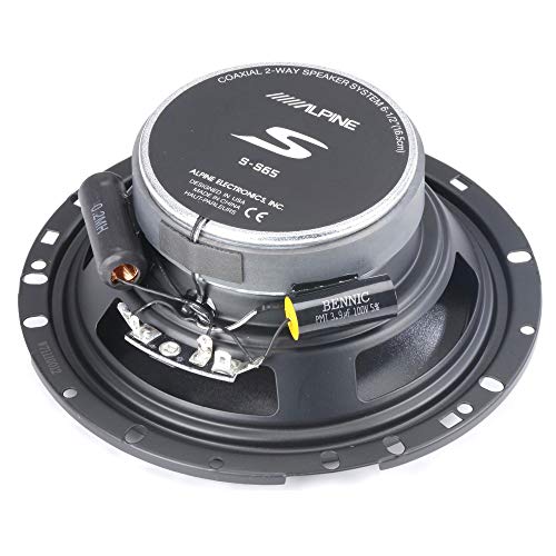 Alpine S-S65 S-Series - Altavoces coaxiales (2 vías, 6,5 pulgadas)