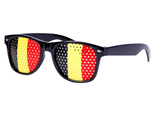 Alsino WM Fan Fútbol Gafas Países – Gafas de rejilla (Alemania, Portugal, Brasil, Suiza, Inglaterra, España, Italia, Francia, Rusia, Croacia, Estados Unidos,, V-1154 Belgien, talla única