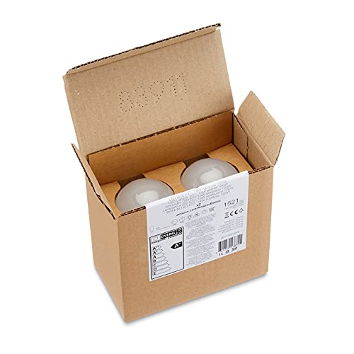 Amazon Basics - Bombilla de luz puntual E27 tipo LED, 14 W (equivalente a 100 W), blanco cálido, pack de 2