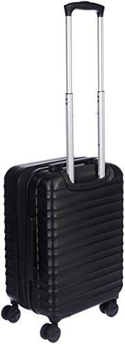 Amazon Basics - Maleta de viaje rígida giratoria - 55 cm, Tamaño de cabina, Negro