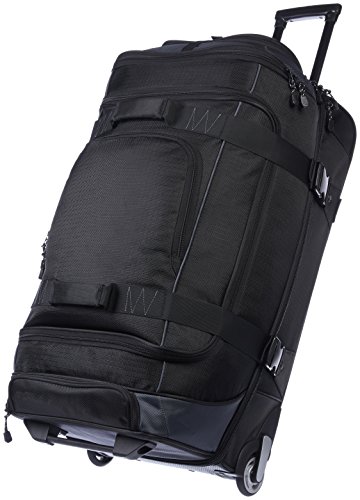 Amazon Basics - Mochila con ruedas de ripstop, 76 cm, 86.9 litros - Negro