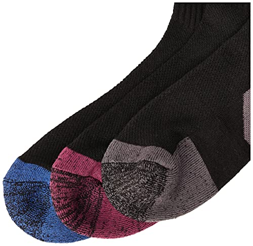 Amazon Essentials 6-Pack Performance Cotton Cushioned Athletic Crew Socks, Negro, Shoe Size: 8-12