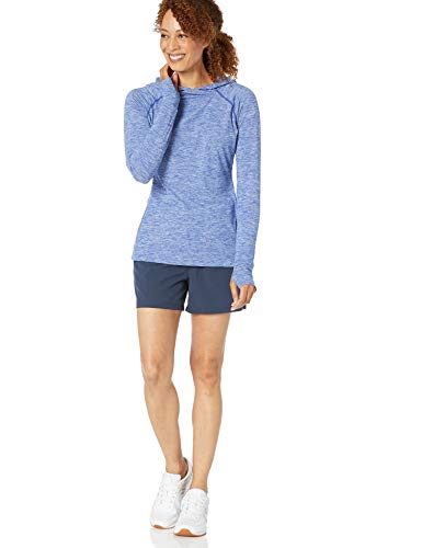 Amazon Essentials Brushed Tech Stretch Popover Hoodie Athletic, Tinte Azul Espacio, US L (EU L - XL)