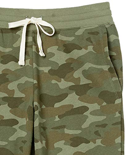 Amazon Essentials French Terry Fleece Jogger Sweatpant (Plus + Missy) Pantalones Deportivos, Verde, Camuflaje, L