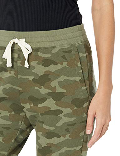 Amazon Essentials French Terry Fleece Jogger Sweatpant (Plus + Missy) Pantalones Deportivos, Verde, Camuflaje, L