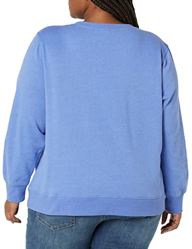 Amazon Essentials Sudadera con Cuello Redondo de Felpa Francesa de Talla Blusa, Azul Mezcla, 4XL Grande