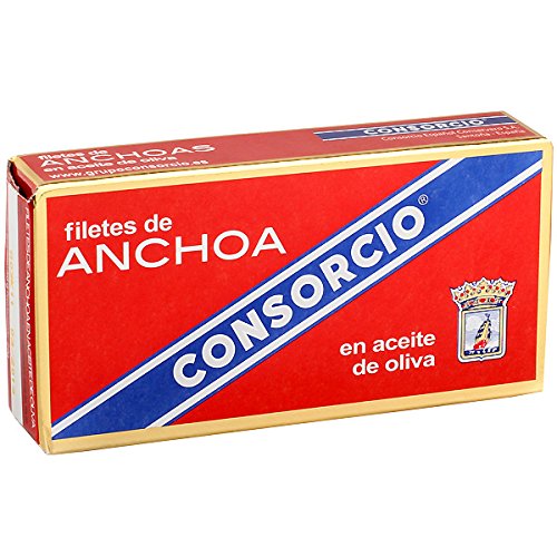 Anchoas en Aceite de Oliva Consorcio 45gr. [Pack 5 Latas]